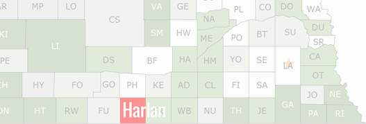 Harlan County Map